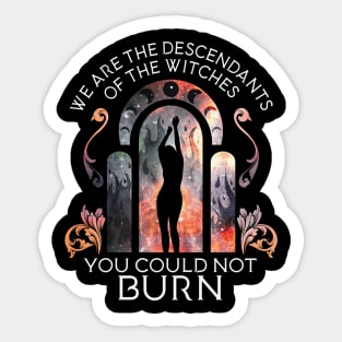 We Are The Descendants Of Witches Wicca Design Sticker